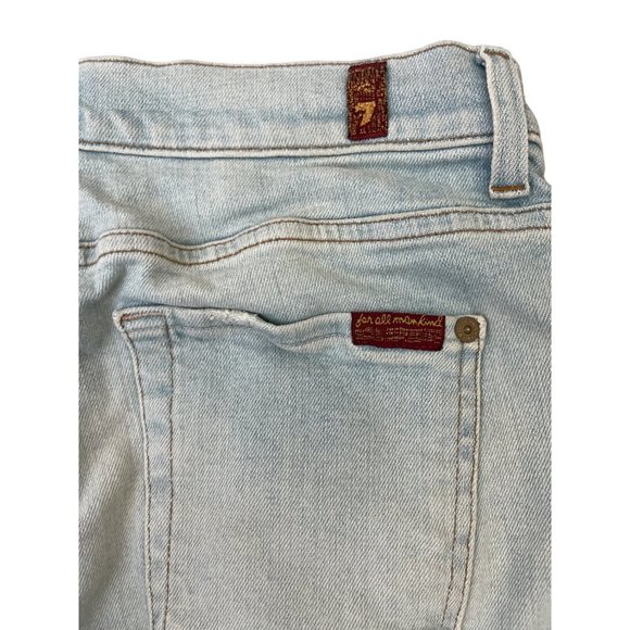 7 For All Mankind Relaxed Skinny Nashville Light Jeans Womens Size 25 $218 - Picture 11 of 11